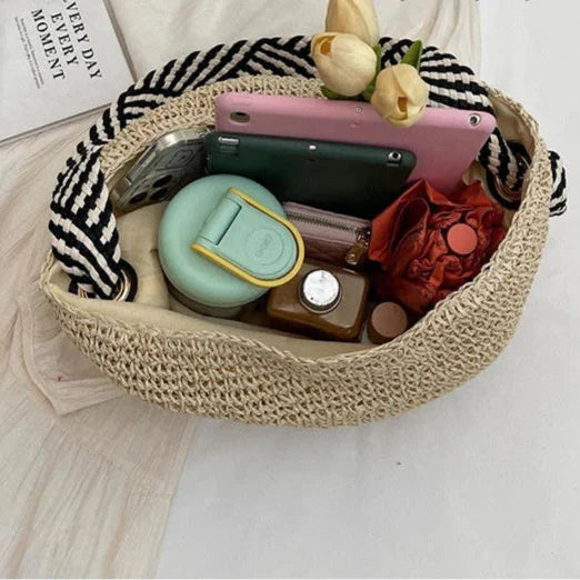 Cabas en paille naturel