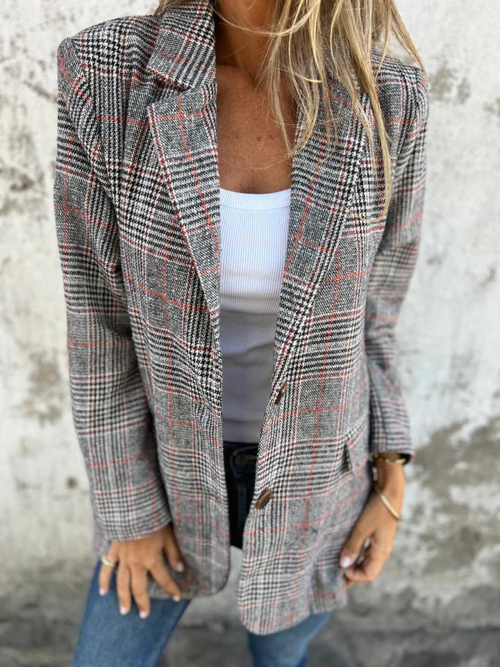 Blazer Rétro Pied-de-Poule