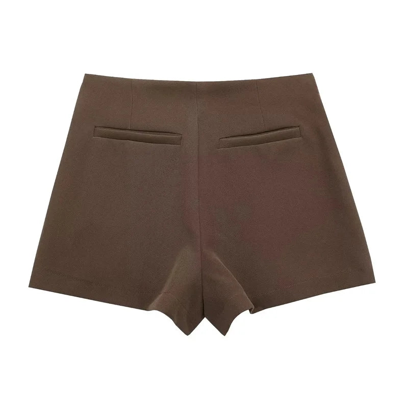 TRAF | Jupe-Short Asymétrique Taille Haute
