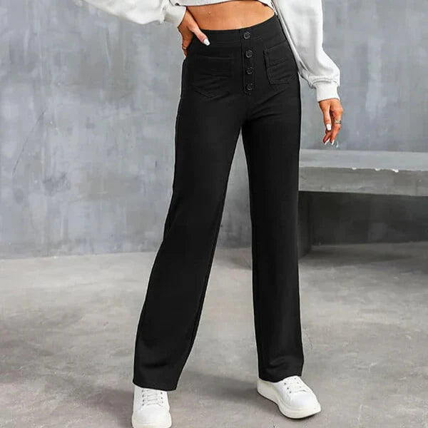 Élégance FlexiTaille – Pantalon Décontracté Haute Performance