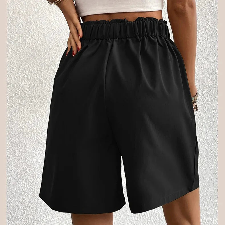 Jocelyn – Short Taille Haute Plissé, Style Estival Léger