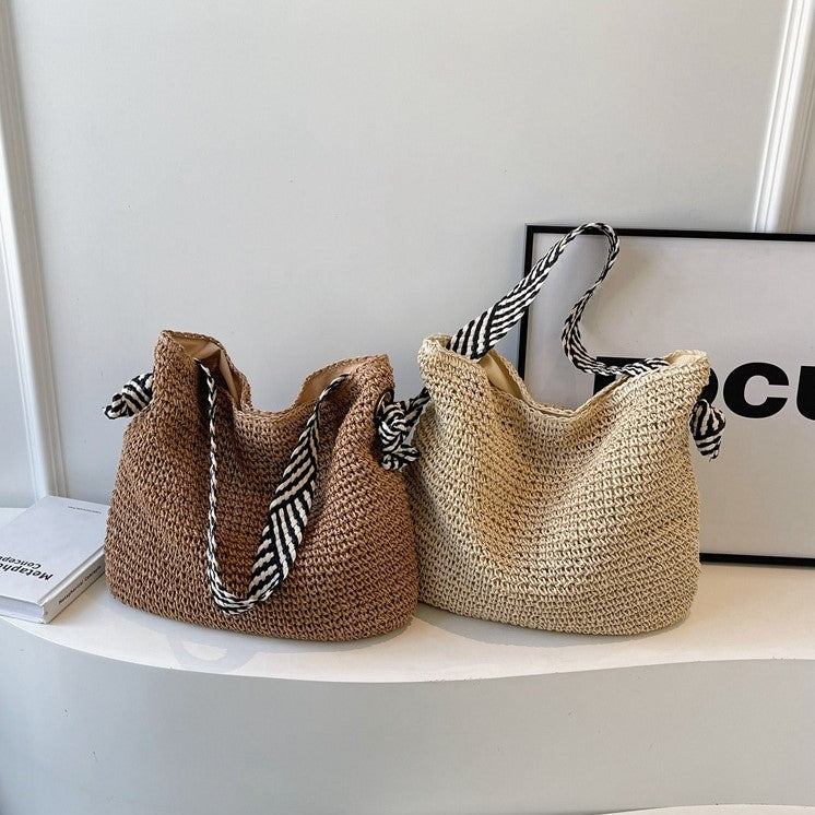 Cabas en paille naturel