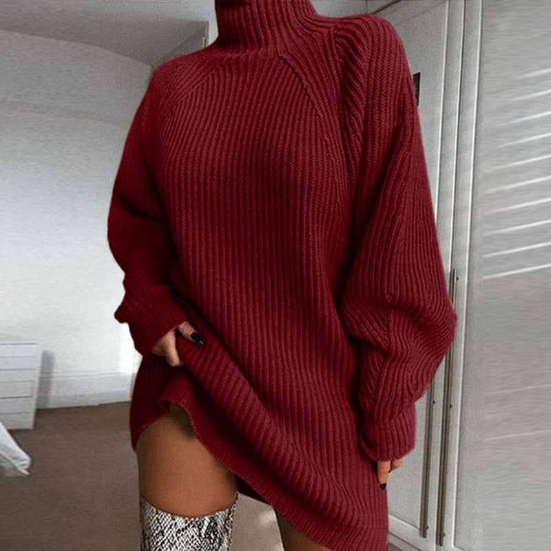 Robe Pull Élodie – Col Roulé