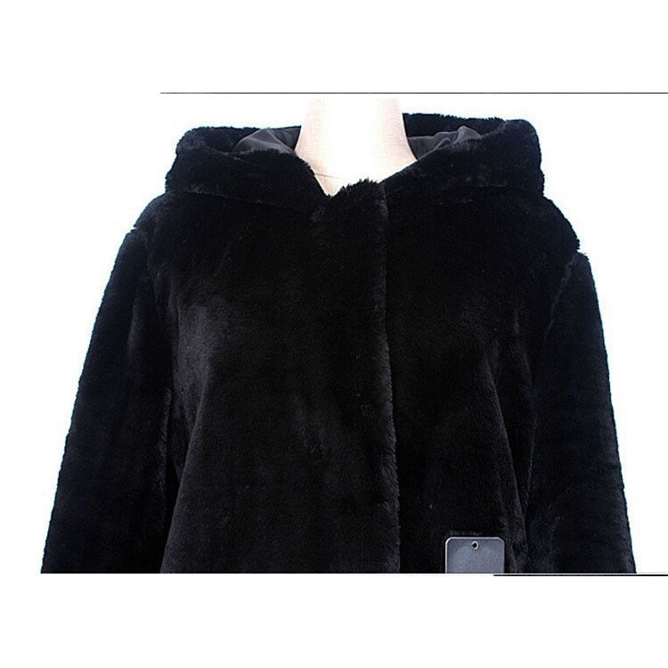 Manteau Mi-Long Fausse Fourrure de Vison