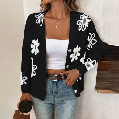 Cardigan Fleurs Boutons