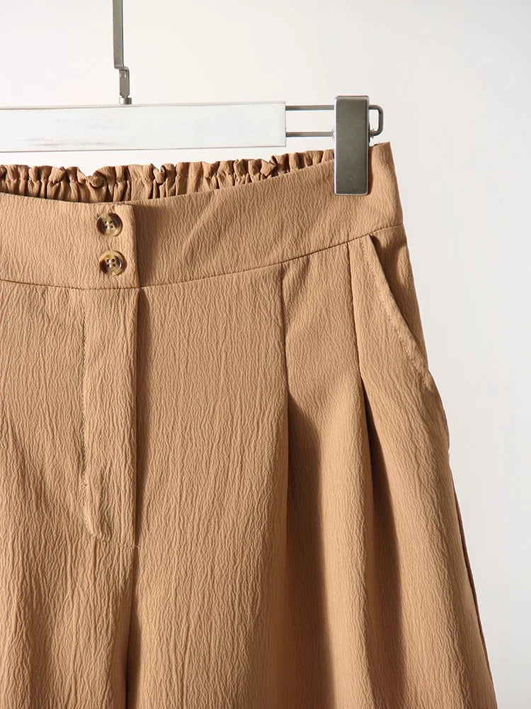 Jocelyn – Short Taille Haute Plissé, Style Estival Léger