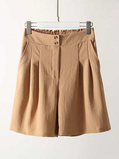 Jocelyn – Short Taille Haute Plissé, Style Estival Léger