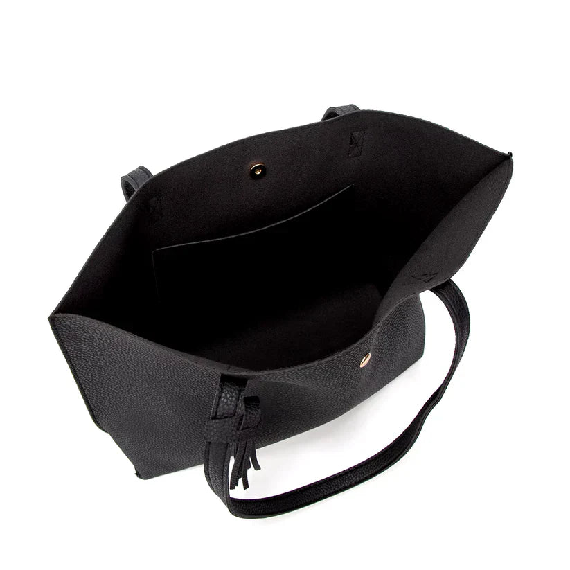 Livia Élégance – Grand Sac Cabas en Cuir Noir