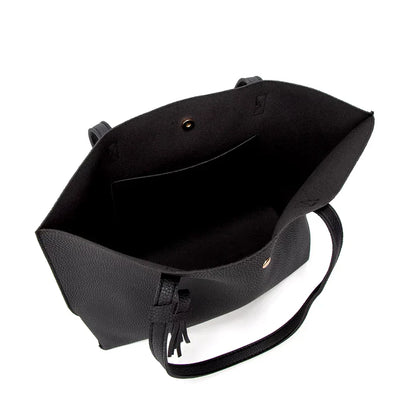 Livia Élégance – Grand Sac Cabas en Cuir Noir