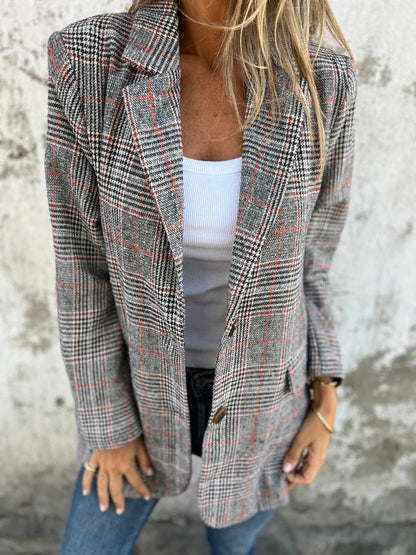 Blazer Rétro Pied-de-Poule
