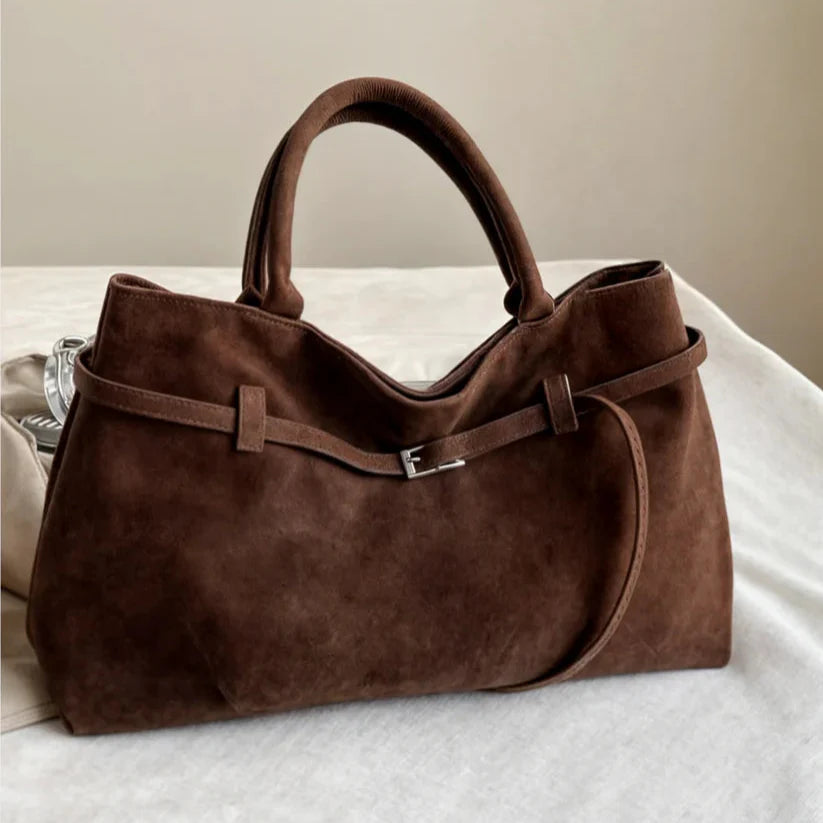 Marina Velours – Grand Cabas en Suédine Élégante