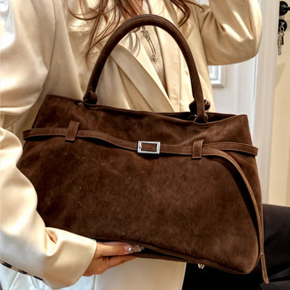 Marina Velours – Grand Cabas en Suédine Élégante