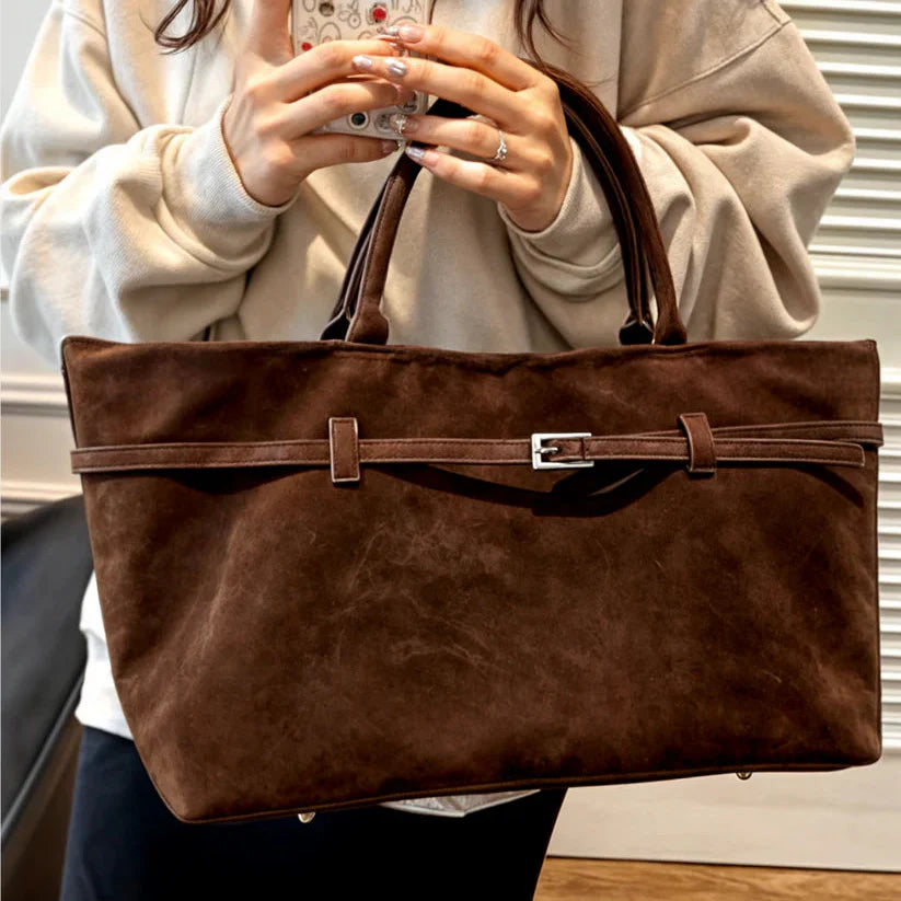 Marina Velours – Grand Cabas en Suédine Élégante