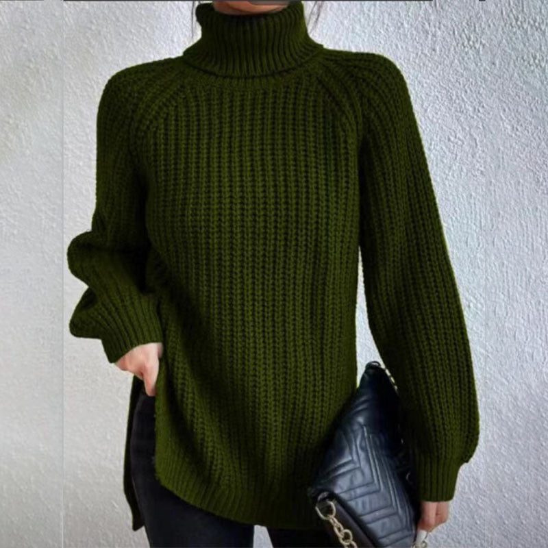 Pull Laine – Col Haut Élégant