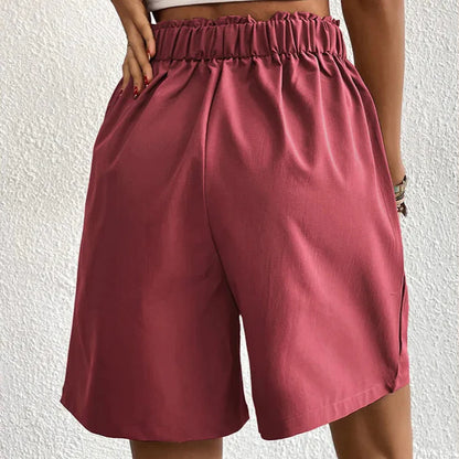 Jocelyn – Short Taille Haute Plissé, Style Estival Léger