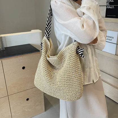 Cabas en paille naturel