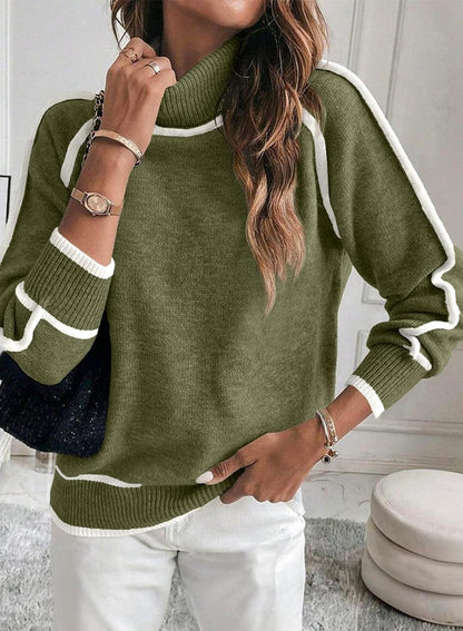 Pull Col Haut Tricot