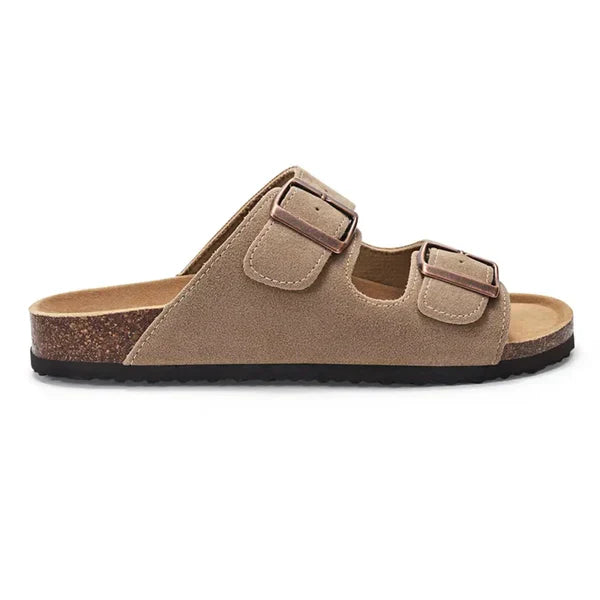 Sandale Birken – Beige Clair en Suédine de Vachette