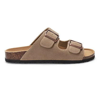 Sandale Birken – Beige Clair en Suédine de Vachette