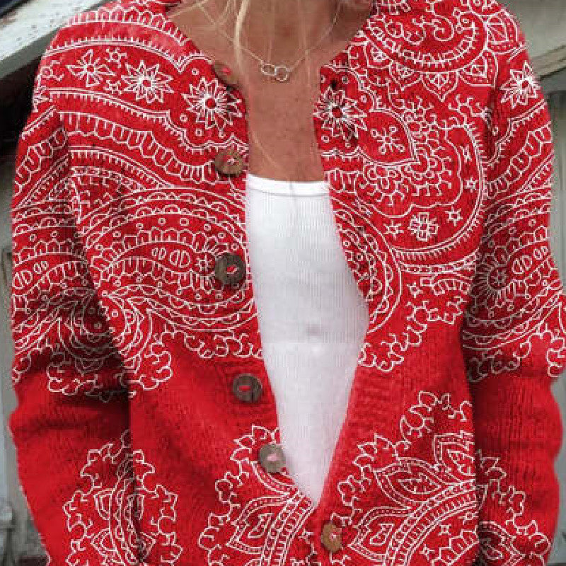 Cardigan Floral Rouge