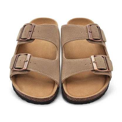 Sandale Birken – Beige Clair en Suédine de Vachette