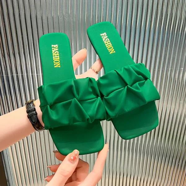 Viviane – Verte, Détail Froncé & Tendance