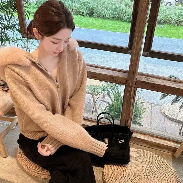 Furry Luxe – Cardigan Tricoté