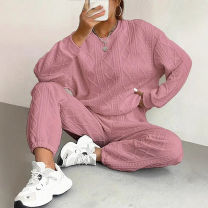 Ensemble Jacquard – Élégance Décontractée