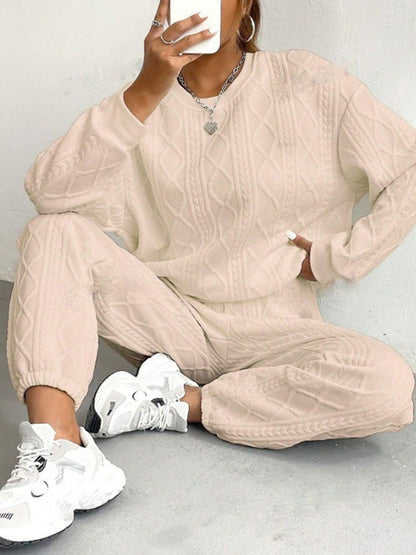 Ensemble Jacquard – Élégance Décontractée