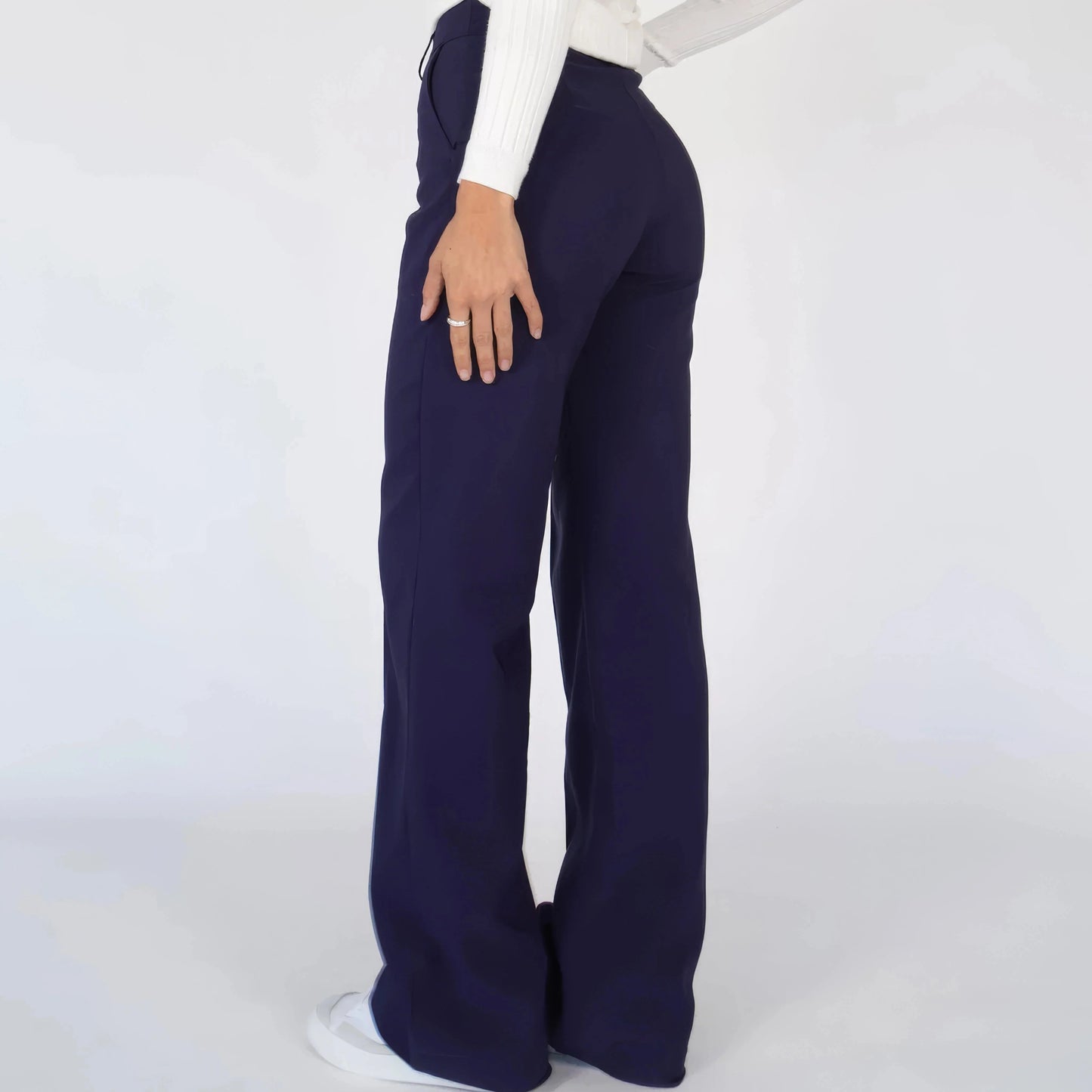 Palazzo Élégance Pauline – Pantalon Large Taille Haute