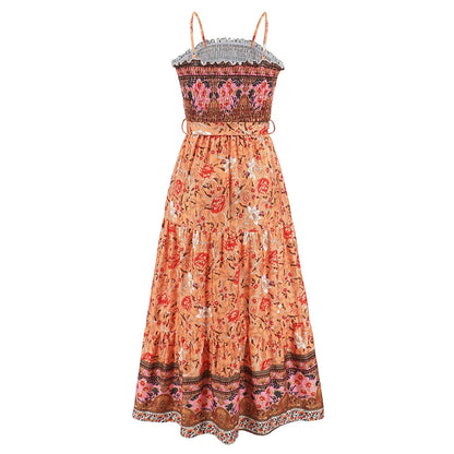 Robe Longue d’Été à Imprimé Fleuri