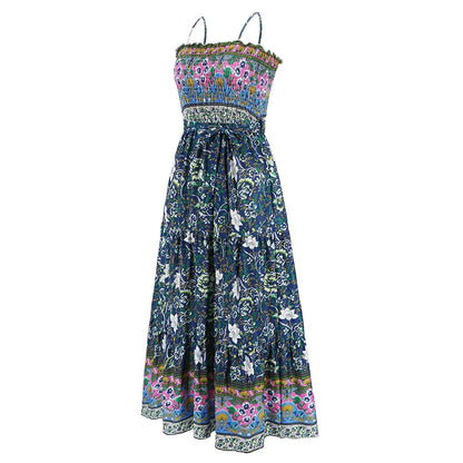 Robe Longue d’Été à Imprimé Fleuri