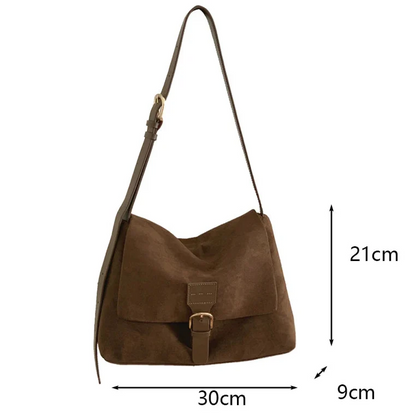 Naya Velours – Sac Bandoulière Suédine à Boucle