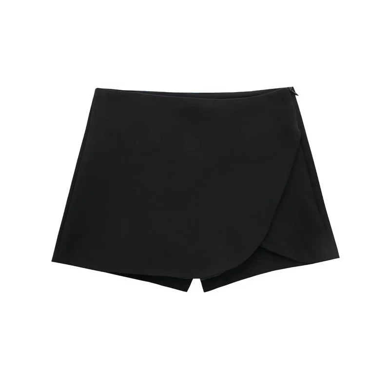 TRAF | Jupe-Short Asymétrique Taille Haute