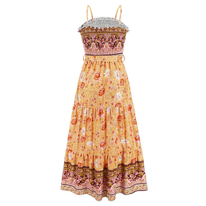 Robe Longue d’Été à Imprimé Fleuri