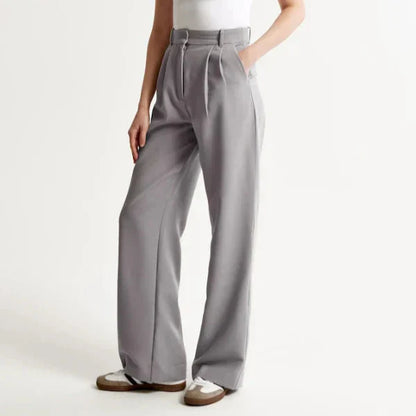 Nadia – Pantalon Gris Tailleur Élégant