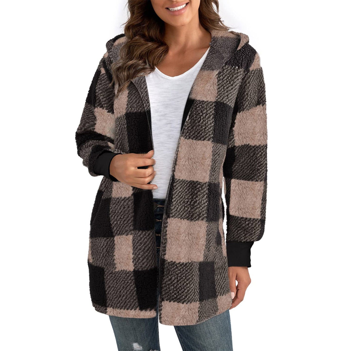 Cardigan Plaid Douceur