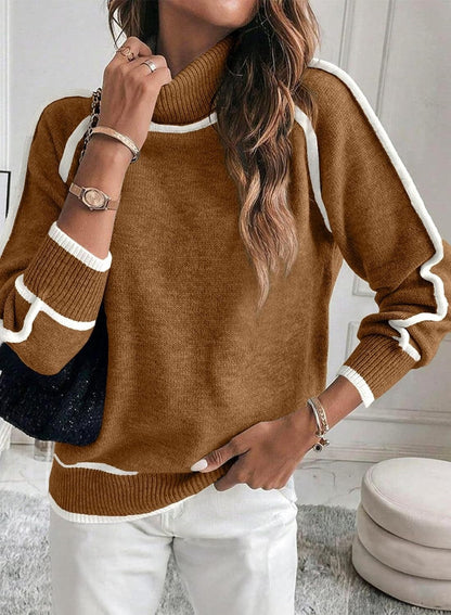Pull Col Haut Tricot