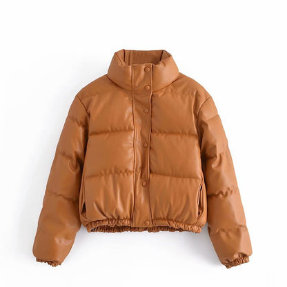 Parka Femme Rembourrée PU