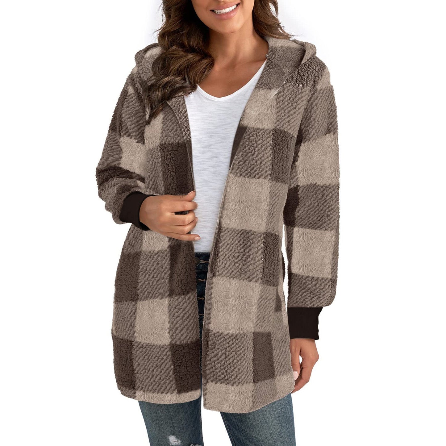 Cardigan Plaid Douceur