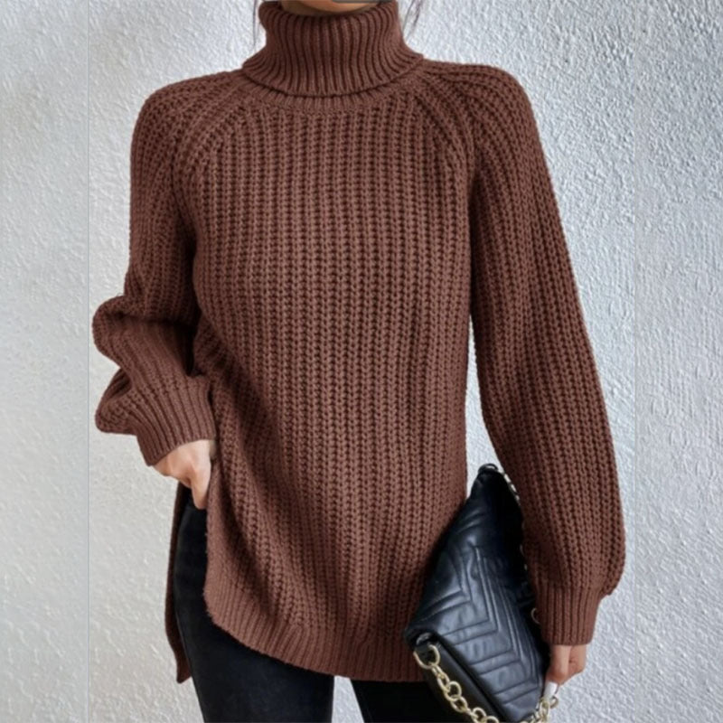 Pull Laine – Col Haut Élégant