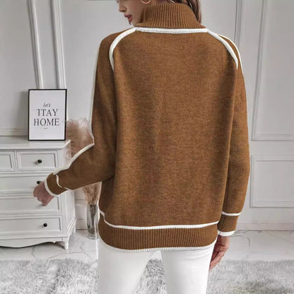 Pull Col Haut Tricot