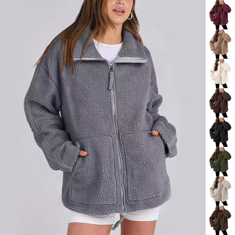 Veste Zip Laine Mélangée