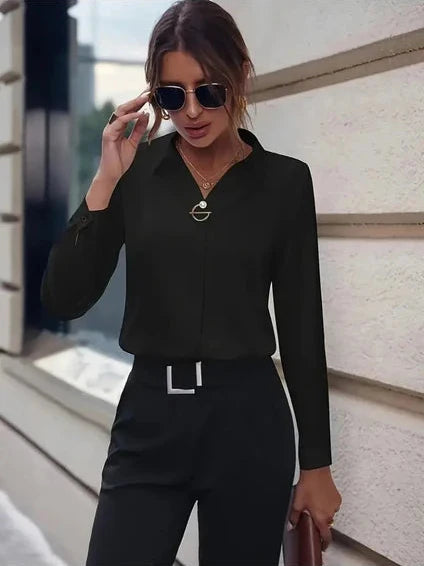 Renata - Chemise Tricotée à Manches Longues