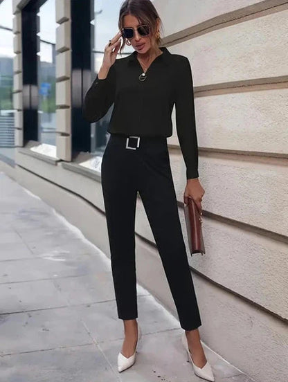 Renata - Chemise Tricotée à Manches Longues