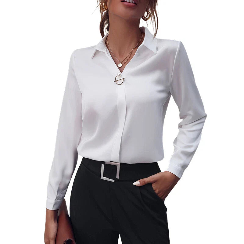 Renata - Chemise Tricotée à Manches Longues