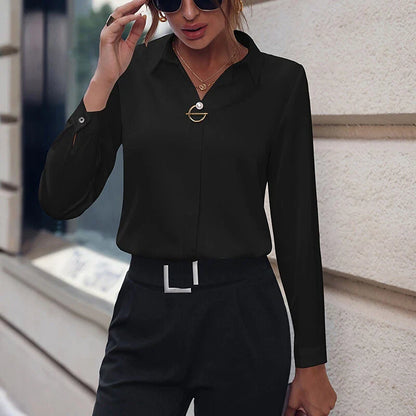 Renata - Chemise Tricotée à Manches Longues