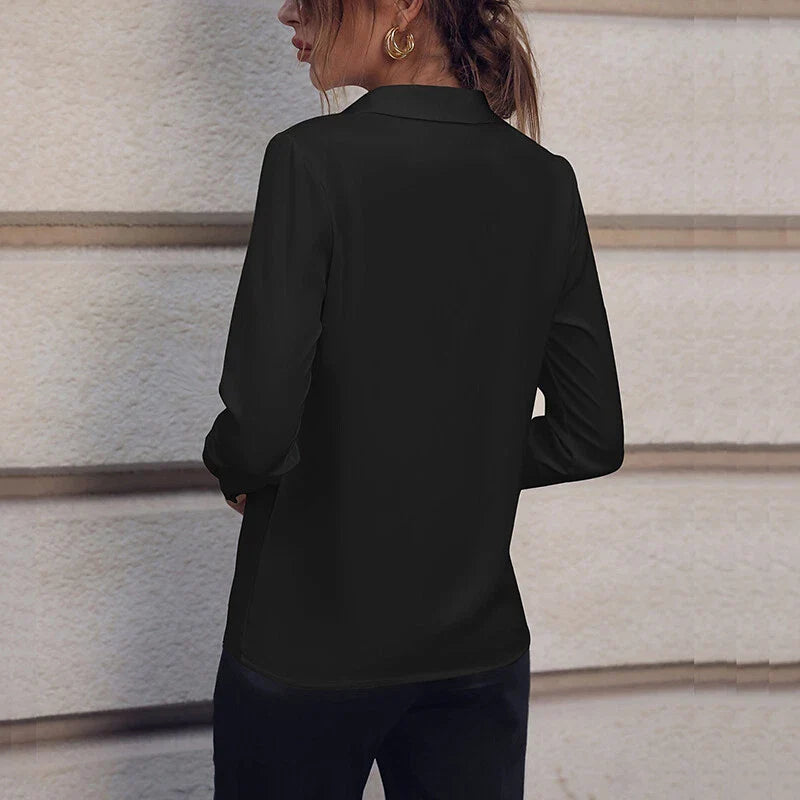 Renata - Chemise Tricotée à Manches Longues