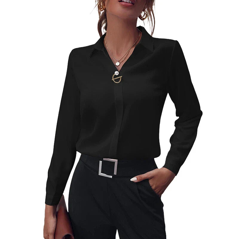 Renata - Chemise Tricotée à Manches Longues